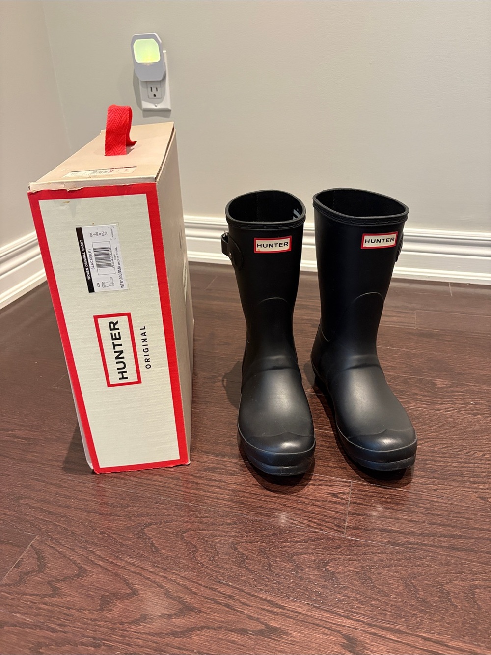 Hunter Black Mid-Calf Rain Boots